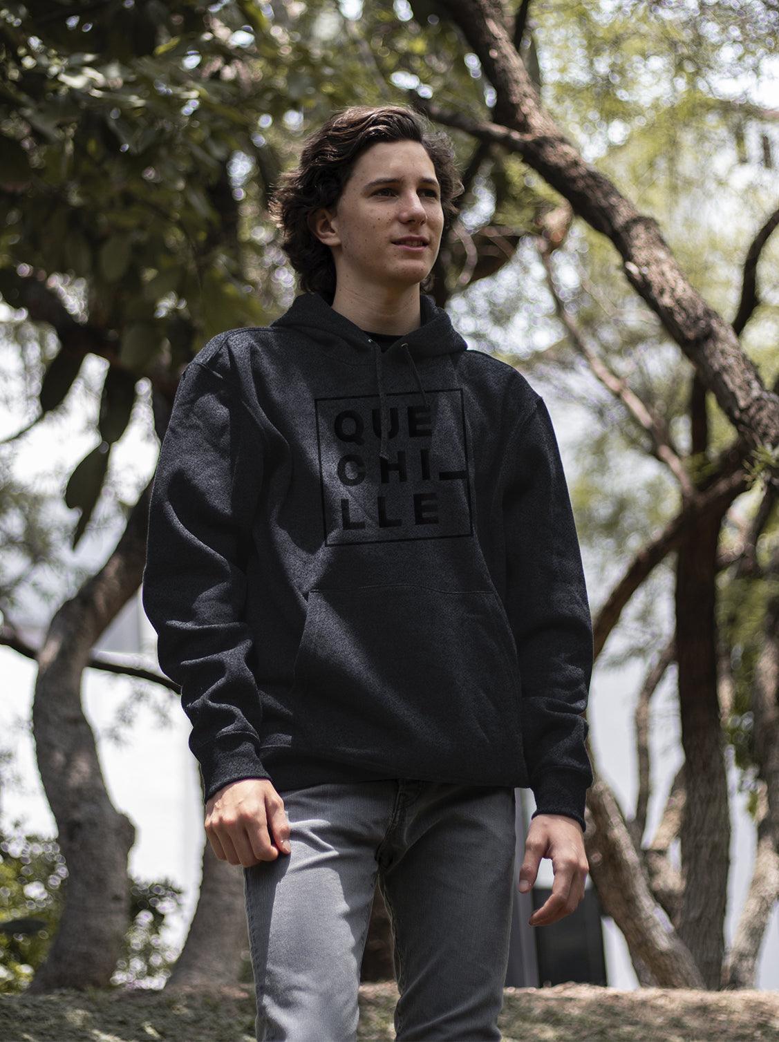 HOODIE ¡QUE CHILLE! BLACK JASPE - UrbanHangers
